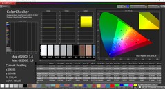 CalMAN ColorChecker (målfärgrymd DCI-P3)