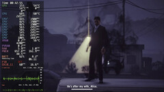 DroidDeck 0.3.0 kör Alan Wake's American Nightmare med Steams prestandaöverlägg synligt.