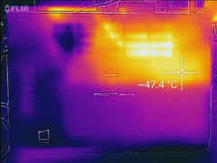 Thermal profile, max load, underside