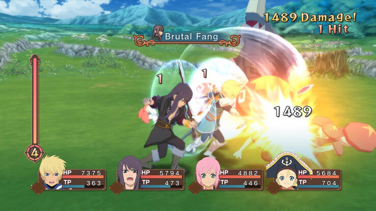 En skärmdump från spelet Tales of Symphonia.
