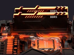En marknadsföringsrendering av AMD:s EXPO-UUL DDR5-minnesstandard