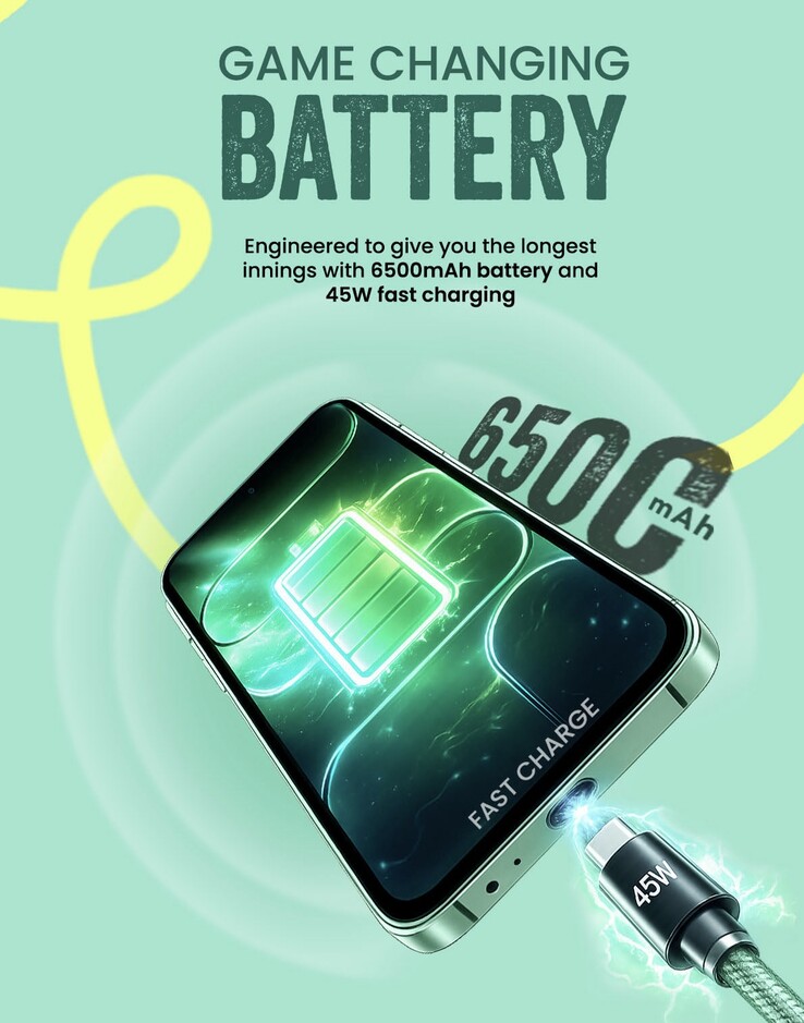 Tecno Pop X 5G har ett batteri på 6 500 mAh 