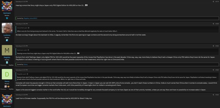 Install Base forums rykte om japansk regionlåst PS5 Digital (Bildkälla: skärmdump, Install Base forums)
