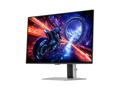 En reklambild för Samsungs Odyssey OLED G6 500Hz gamingmonitor som visas mot en vit bakgrund. (Bildkälla: Samsung)