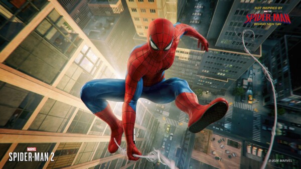 Peter Parkers kostym från serien ”Spider-Man Fresh Start” i filmen Spider-Man 2.