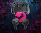 Steam Controller och Frame VR-headset gamepad visas