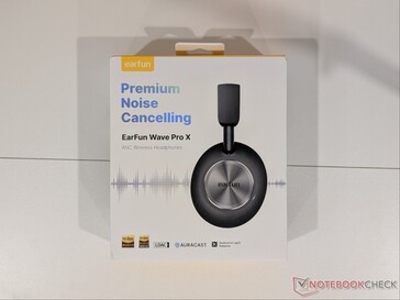 Förpackning för EarFun Wave Pro X-hörlurar.