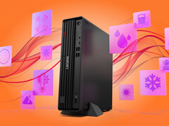 ThinkCentre M75s Gen 6 väger 4,8 kg och mäter 336 x 300 x 89 mm.