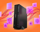 ThinkCentre M75s Gen 6 väger 4,8 kg och mäter 336 x 300 x 89 mm.