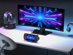 GPD Win 5 i sin officiella docka, som GPD säljer separat för $ 93. (Bildkälla: GPD)