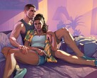 Officiellt konstverk för GTA 6 som visar de två huvudpersonerna Jason och Lucia. (Bildkälla: Rockstar)