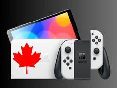 Nintendo Switch OLED med kanadensiskt lönnlöv (Bildkälla: Nintendo of Canada med ändringar)