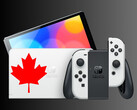 Nintendo Switch OLED med kanadensiskt lönnlöv (Bildkälla: Nintendo of Canada med ändringar)