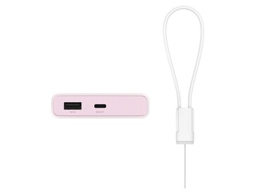 Den har en USB-C- och en USB-A-laddningsport
