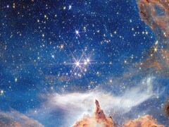 Webbs bild av det unga stjärnklustret Pismis 24 (Bildkälla: NASA, ESA, CSA och STScI; beskuren)