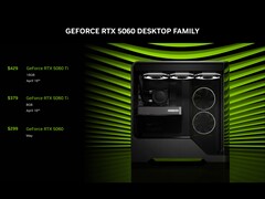 Officiella priser och lanseringsdatum för RTX 5060 Ti 16GB och 8GB-varianterna. (Bildkälla: Nvidia)