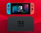 Den ursprungliga Nintendo Switch som visas ovanför Switch 2-dockan
