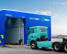 En CATL batteribytesstation för tunga lastbilar. (Bildkälla: CATL)