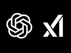 Officiella logotyper för OpenAI och xAI (Bildkälla: xAI och OpenAI; redigerad)