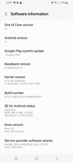 Programvara Samsung Galaxy A13 5G