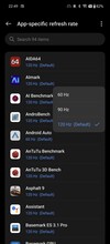 App-specifik uppdateringsfrekvens