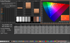 ColorChecker efter kalibrering (Display P3)