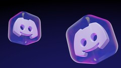 3D-ikoner i form av genomskinliga kuber med Discord Clyde-logotypen