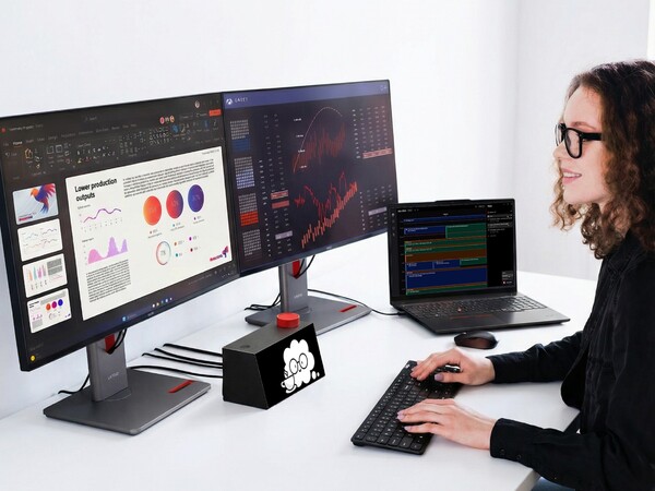 Lenovo AI Work Companion-konceptet fungerar även som en PC-hubb för anslutning av enheter och kringutrustning.