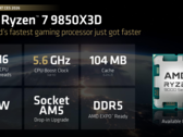 AMD 9850X3D är världens hittills snabbaste spelprocessor med 8 kärnor (bildkälla: AMD)