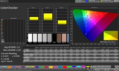 CalMAN färgprecision - huvuddisplay