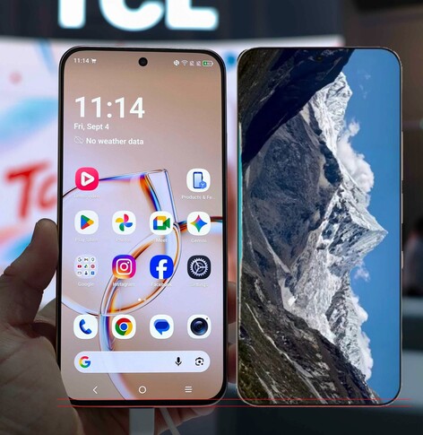 TCL marknadsför den nya P80 Ultra med extremt smala ramar som inte har något med verkligheten att göra.