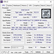 MSI GE76 Raider 11UH - CPUz