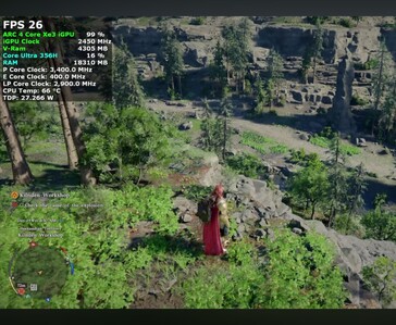 Crimson Desert körs på Intel Core Ultra 7 356H mini-PC med 26 FPS