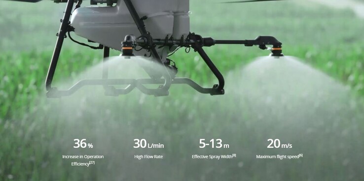 Drönaren kan spruta vätskor (Bildkälla: DJI)