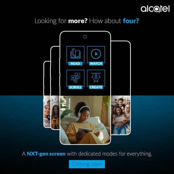 Alcatel V3 Ultra kommer att ha en TCL NXTPAPER-skärm. (Bildkälla: Alcatel Indien)