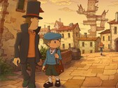 Officiell reklambild för Professor Layton and the New World of Steam.