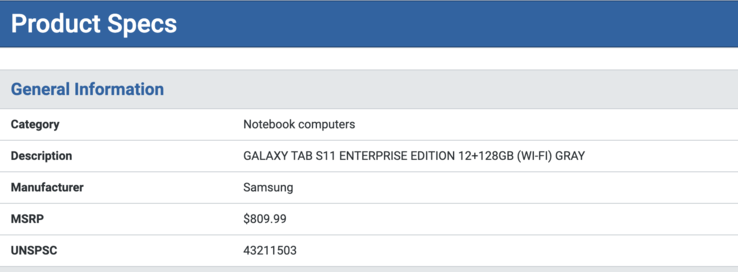 Listning av Galaxy Tab S11 Enterprise Edition. (Bildkälla: SHI)