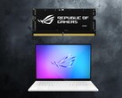 Asus Rog Zephyrus G16 bärbar speldator under DDR5 RAM (Bildkälla: Asus, Kingston med redigeringar)