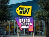 Best buy-butik med GTA 6-logotypen.