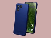 Fairphone 6 Plus i koboltblått.