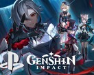 Genshin Impact-banner med PlayStation-logotypen visas (Bildkälla: HoYoverse, Sony PlayStation med redigeringar)