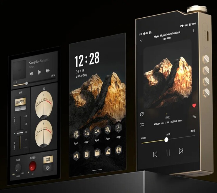 HiBy RS8 II DAP kör HiByOS, en anpassad version av Android 13 som är optimerad för ljuduppspelning. (Bildkälla: HiBy)