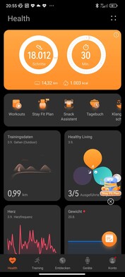 Alla data som samlas in av klockan hanteras via appen Huawei Health