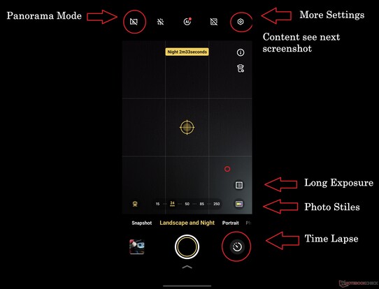 Landskaps- och nattlägena innehåller en mängd olika funktioner, som tyvärr är ganska slumpmässigt fördelade.