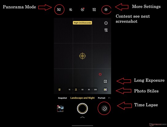 Landskaps- och nattlägena innehåller en mängd olika funktioner, som tyvärr är ganska slumpmässigt fördelade.