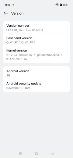 OnePlus 13 programvara (ColorOS)