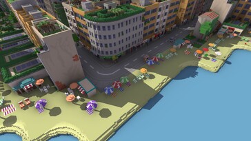 Bild: En skärmdump från spelet Urbek City Builder.