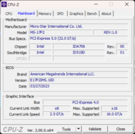 CPU-Z-huvudkort