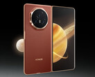 Honor kommer att erbjuda Magic V5 i fyra färger, varav en kommer att ersätta den rödbruna variant som designades för Magic V3 (bilden). (Bildkälla: Honor - redigerad)