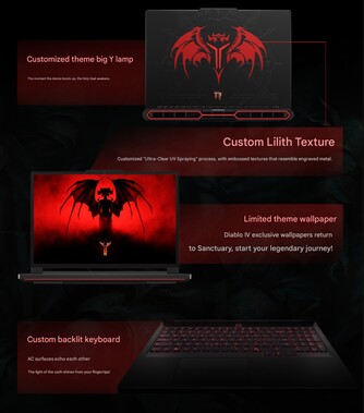 Lenovo Legion Y9000P Diablo IV gaming laptop riktar sig till Diablo-fans. (Bildkälla: Lenovo via Weibo)